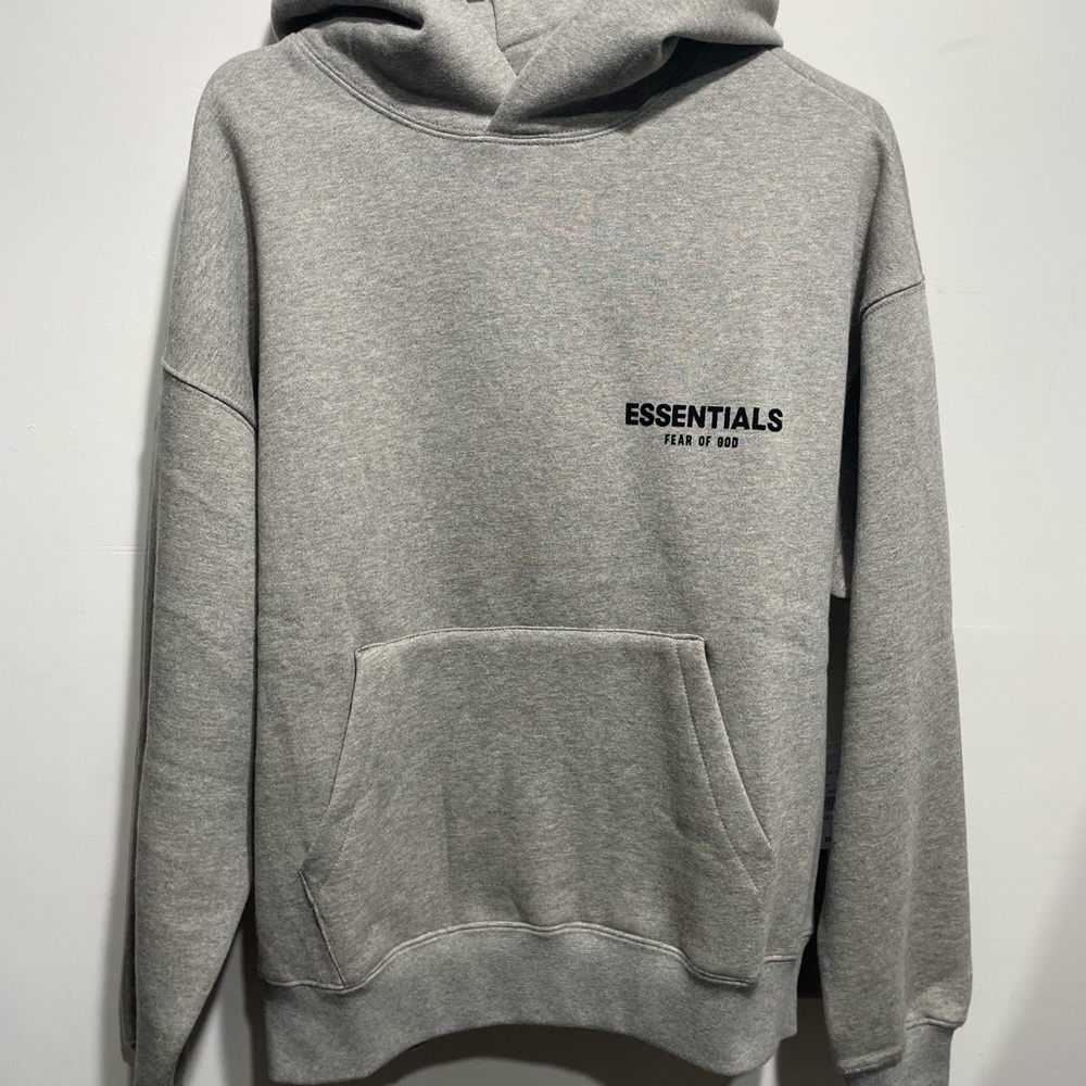 Fear of God Essentials Grey Pullover Hoodie